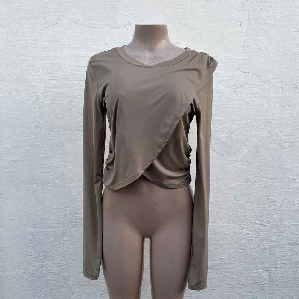 FP Movement by Free People Taupe Long Sleeve Top